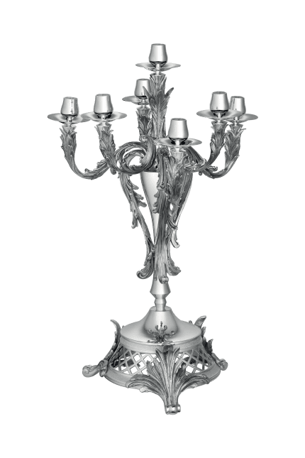 christofle silver plated seven light candelabra 1