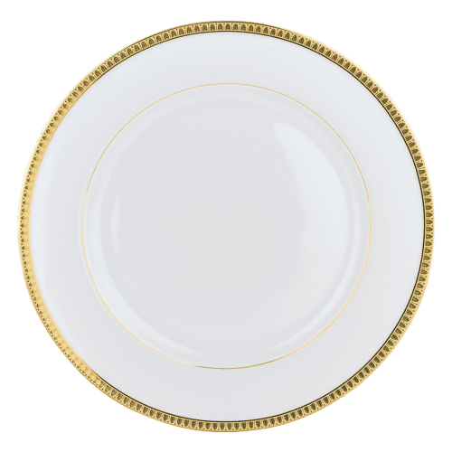 Assiette américaine en porcelaine finition or Malmaison