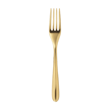 christofle stainless steel table fork - gold colour 2