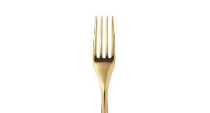 christofle stainless steel table fork - gold colour 2