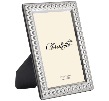christofle picture frame 13x18 cm perles  sterling silver 1