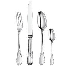 christofle flatware set for 6 people (24 pieces) marly  silver plated 1