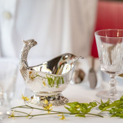 christofle gravy boat 240ml malmaison  silver plated 2