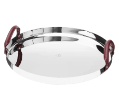 christofle round tray 40cm mood nomade stainless steel 1