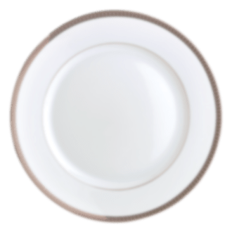 christofle Porcelain Dinner Plate Platinum Finish