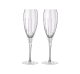 christofle set of 2 crystal champagne flutes 0