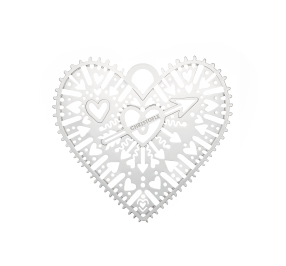 christofle silver plated "heart" ornament 2