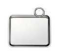 christofle tray 20x16 cm 1 handle vertigo  silver plated 1