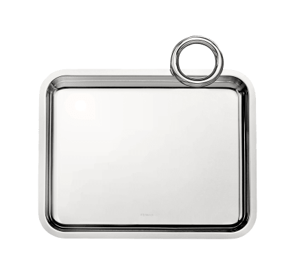 christofle tray 20x16 cm 1 handle vertigo  silver plated 1