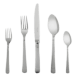 christofle 36-piece stainless steel flatware set with free chest 1