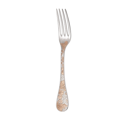 christofle partially gilded rose gold dinner fork 2