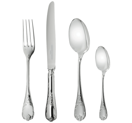 christofle 5-piece sterling silver flatware set 1