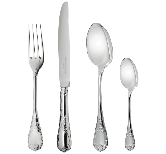 christofle 5-piece sterling silver flatware set 1