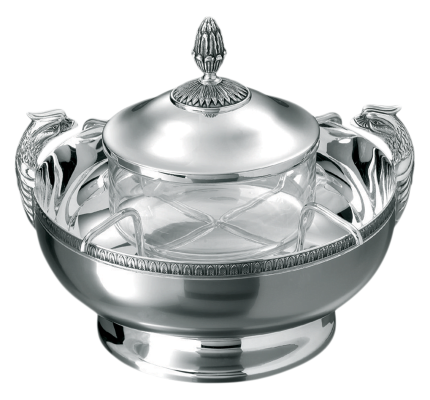 christofle caviar set  malmaison  silver plated 1