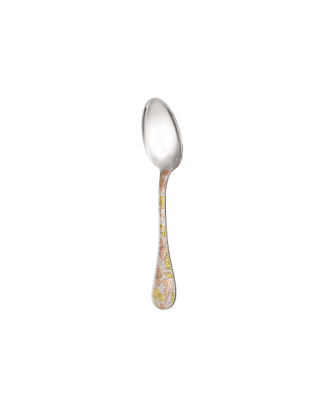Partially Gilded Rose & Yellow Gold Dessert Spoons