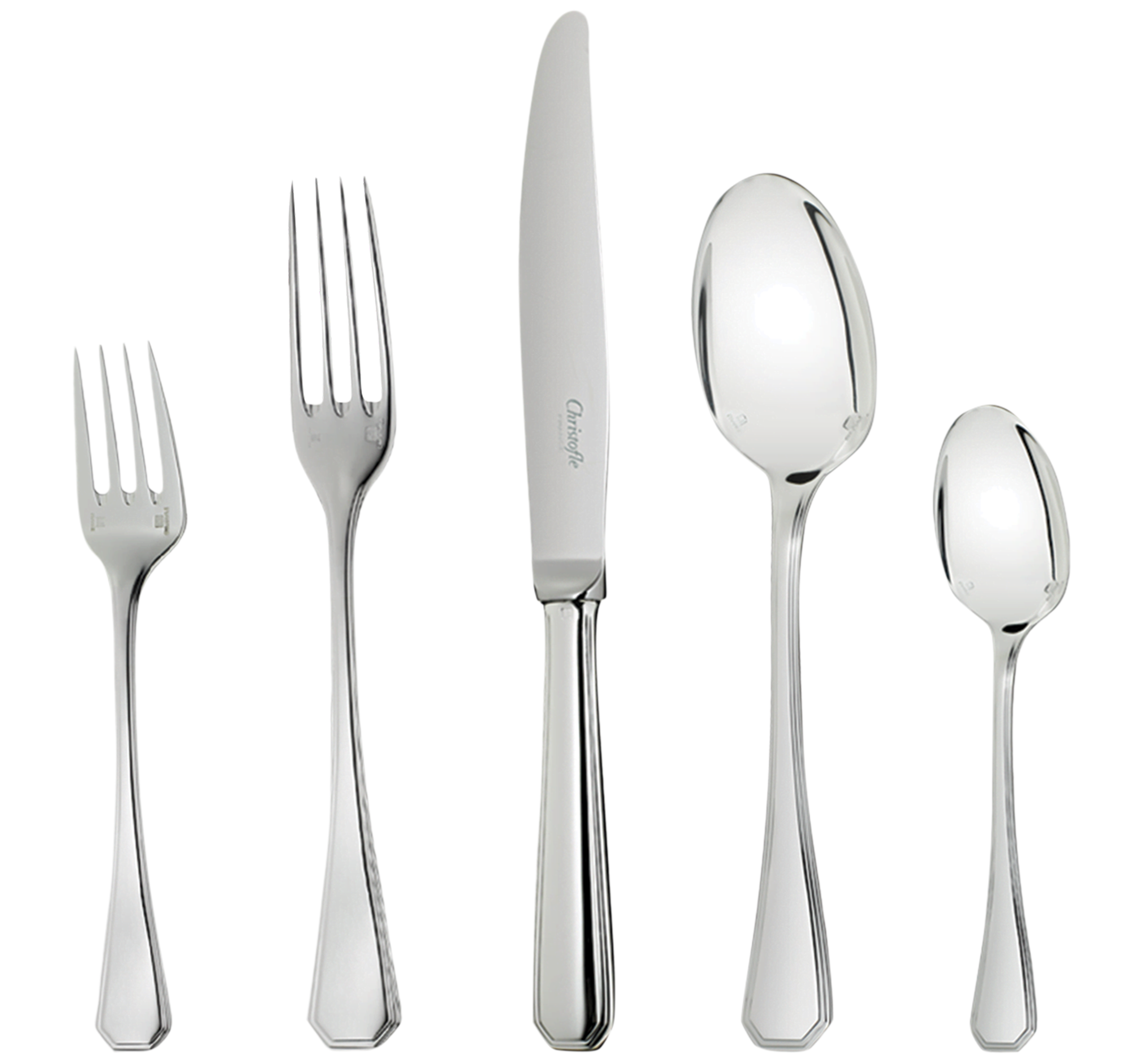 christofle 75-piece silver plated flatware set with chest 1