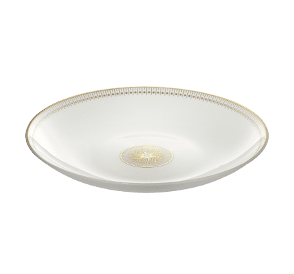 christofle porcelain open vegetable dish gold finish 1