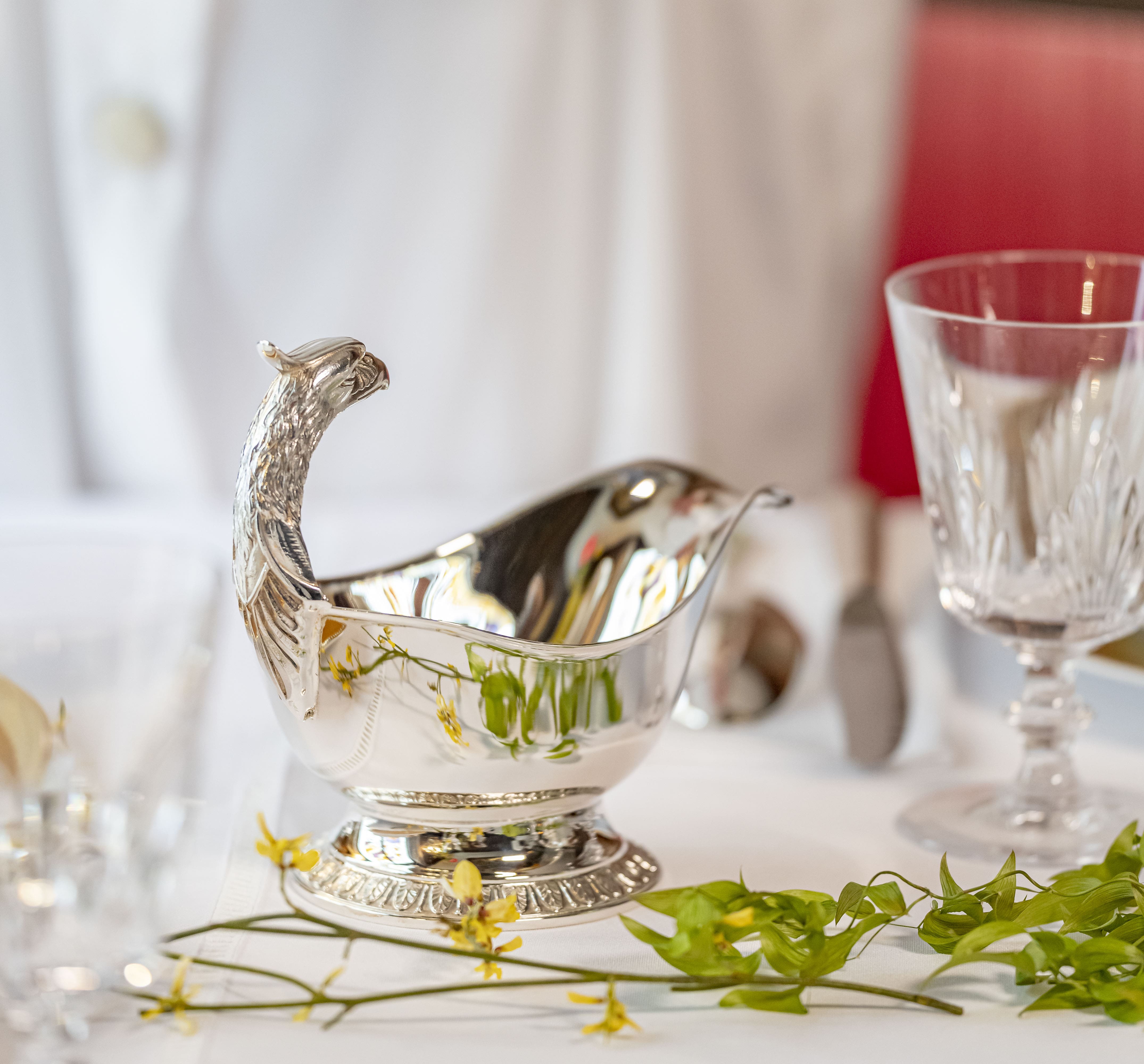 christofle gravy boat 240ml malmaison  silver plated 2