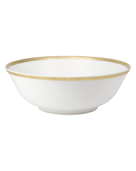 Gilded Porcelain Salad Serving Bowl