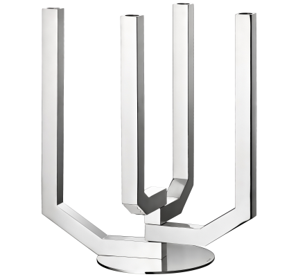 christofle four light candelabra arborescence  stainless steel 1