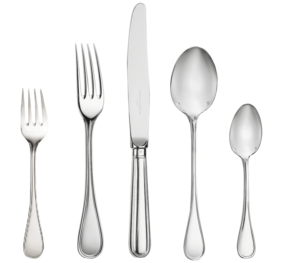 christofle individual place settings (5 pieces) albi  sterling silver 1