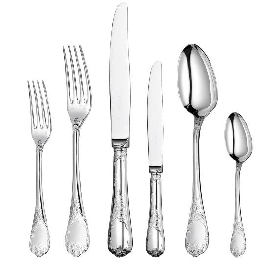 christofle flatware set for 6 people (36 pieces) marly  silver plated 1