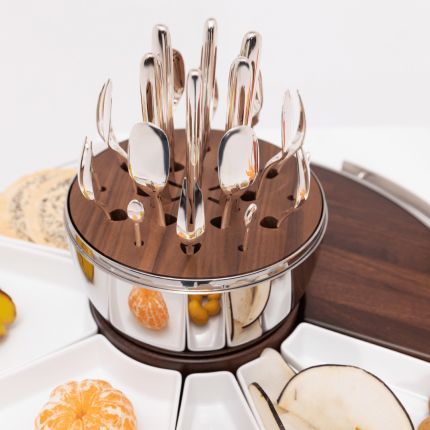 christofle 24-piece silver-plated flatware set with chest 1