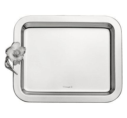 christofle tray 20x16 cm anemone  silver plated 5