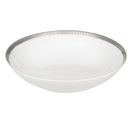 christofle porcelain soup cereal bowl platinum finish 1