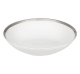 christofle Porcelain Soup Cereal Bowl Platinum Finish