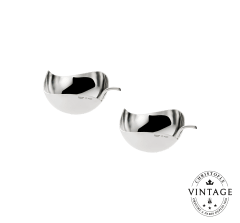 christofle silvered vintage little leaf bowl duo 0