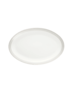 christofle Porcelain Oval platter 28 cm Platinum Finish