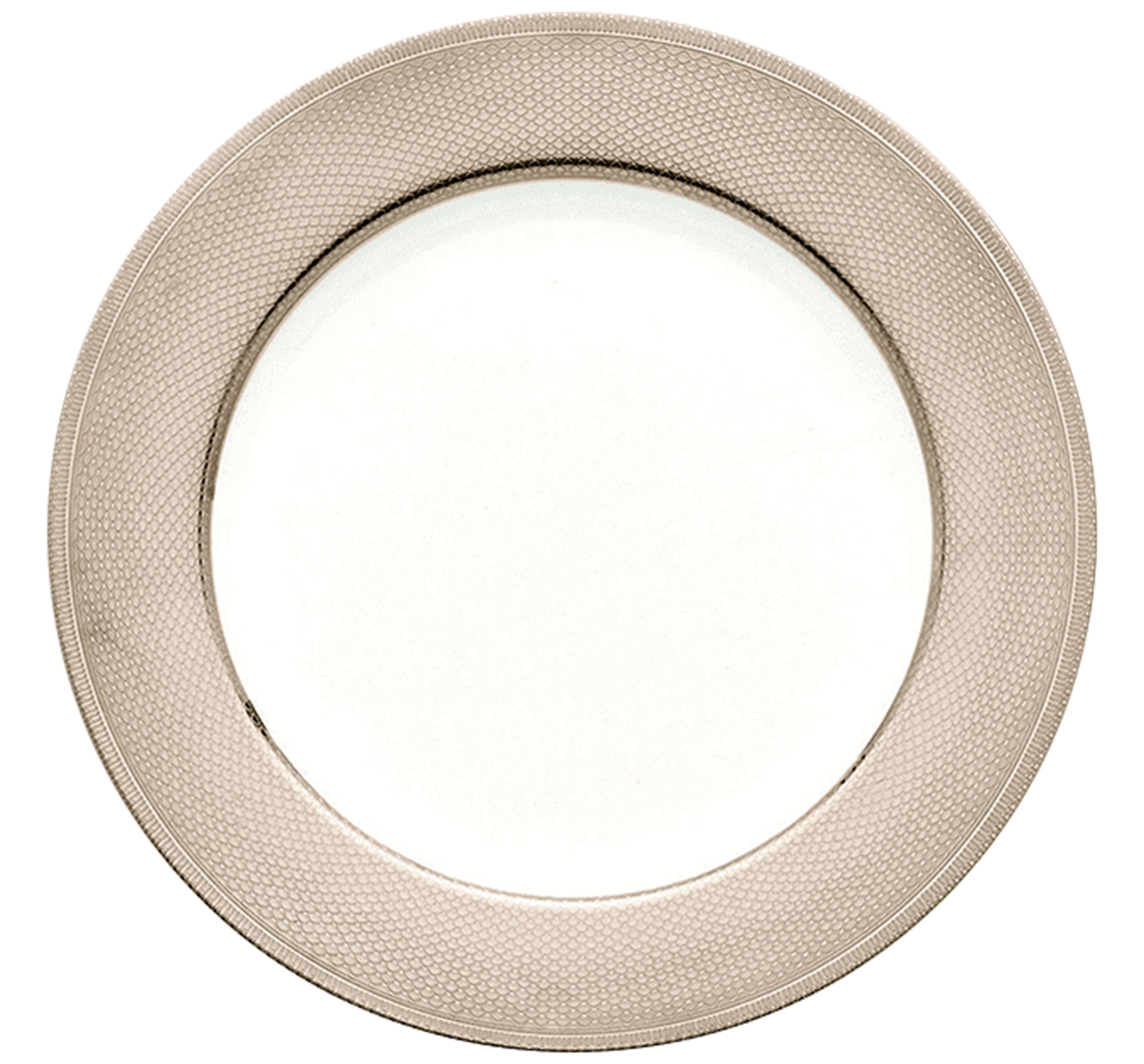 christofle assiette de présentation en porcelaine finition platine 1