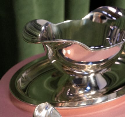 christofle vintage silvered gravy boat 0