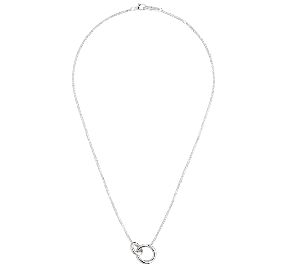 christofle short necklace with two rings idole de christofle  sterling 1