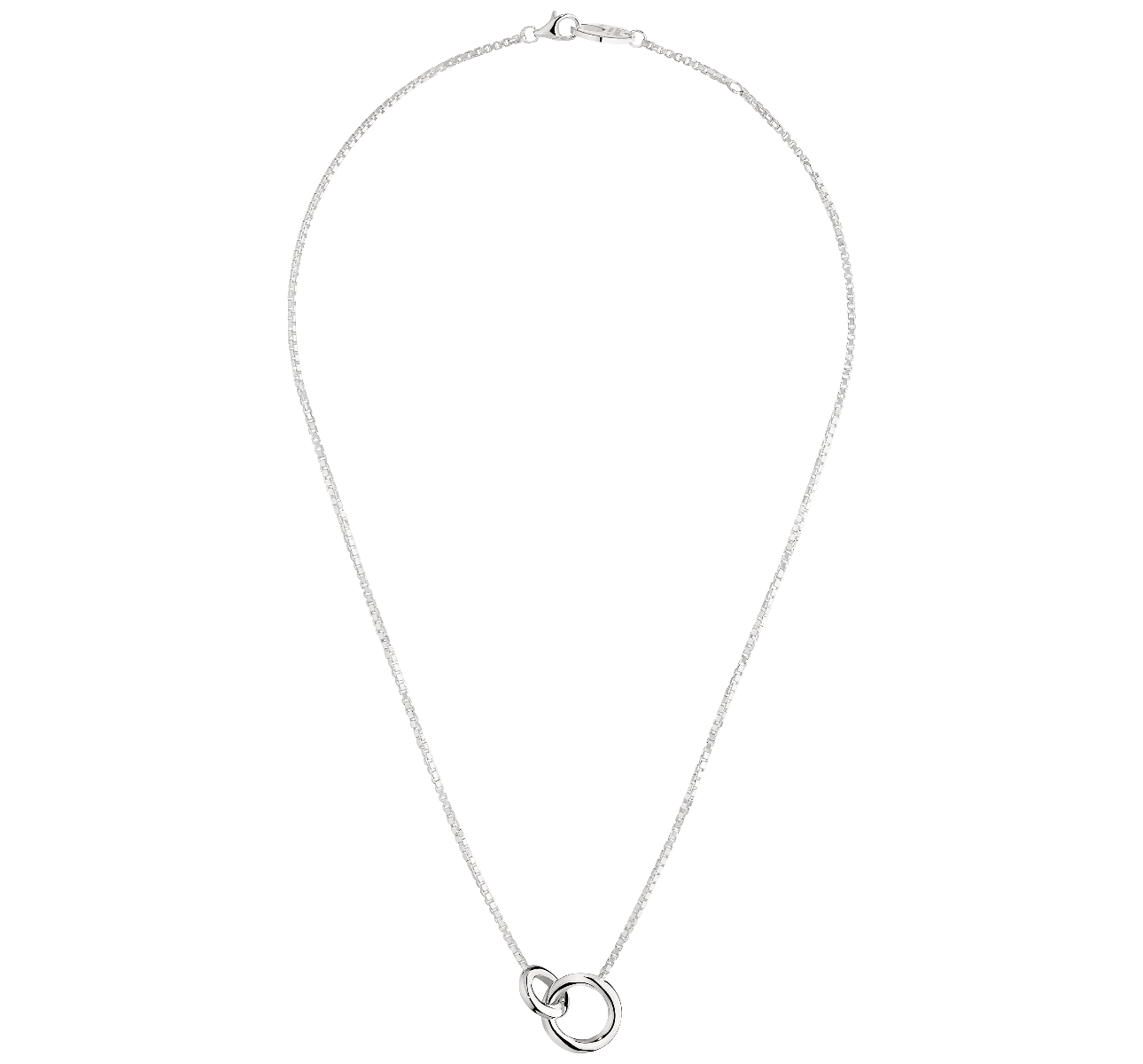 christofle short necklace with two rings idole de christofle  sterling 1