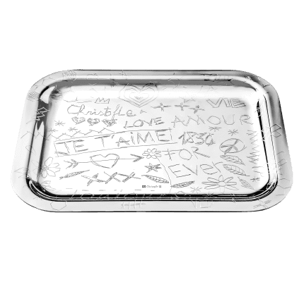 christofle silver-plated rectangular tray - 26 x 20 cm 1