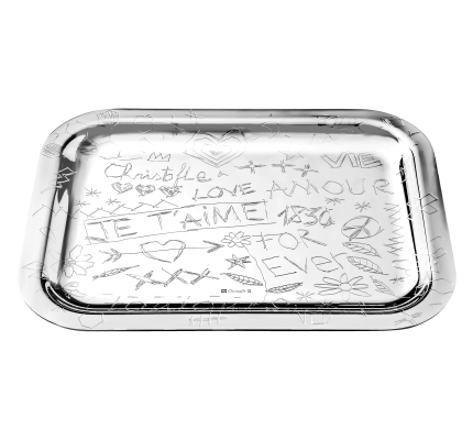 christofle silver-plated rectangular tray - 26 x 20 cm 1
