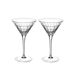 christofle set of 2 crystal martini glasses 1