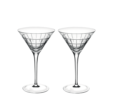 christofle set of 2 crystal martini glasses 1