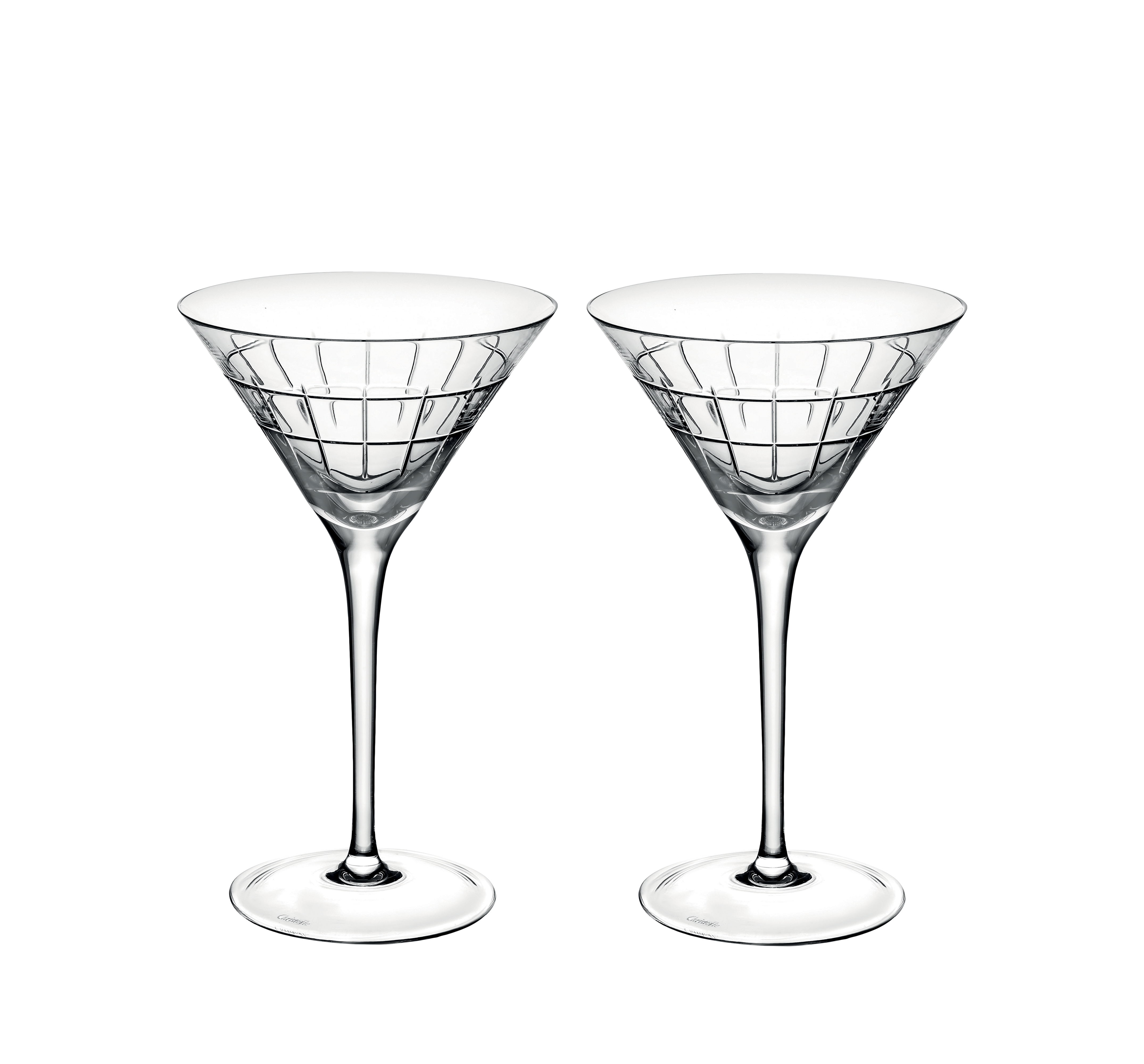 christofle lot de 2 verres à martini en cristal 1