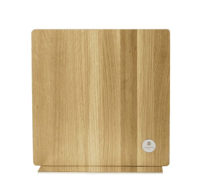 christofle knives block and cookbook/tablet holder in silver plated and oak 0