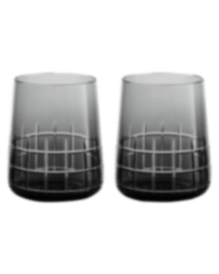 christofle Grey Crystal Water Glasses - Set of Two 