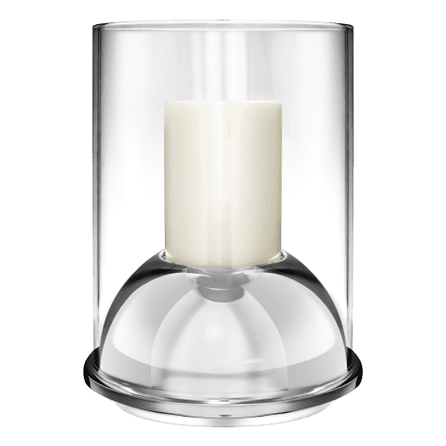 Large Stainless Steel Hurricane Candle Holder Oh de Christofle