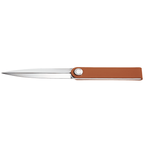 Fawn Leather Stainless Steel Letter Opener