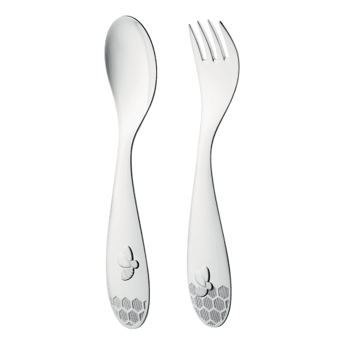 Baby cutlery set silver discount