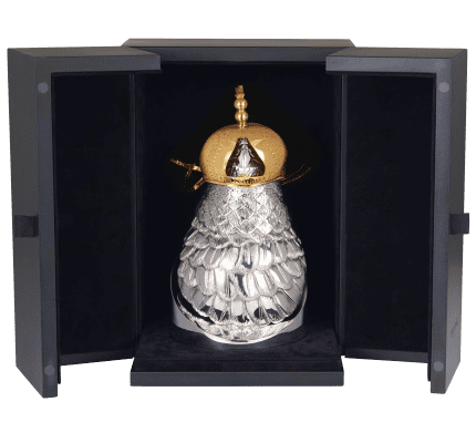 christofle hawk's head silver plated with hood - haute orfèvrerie 1