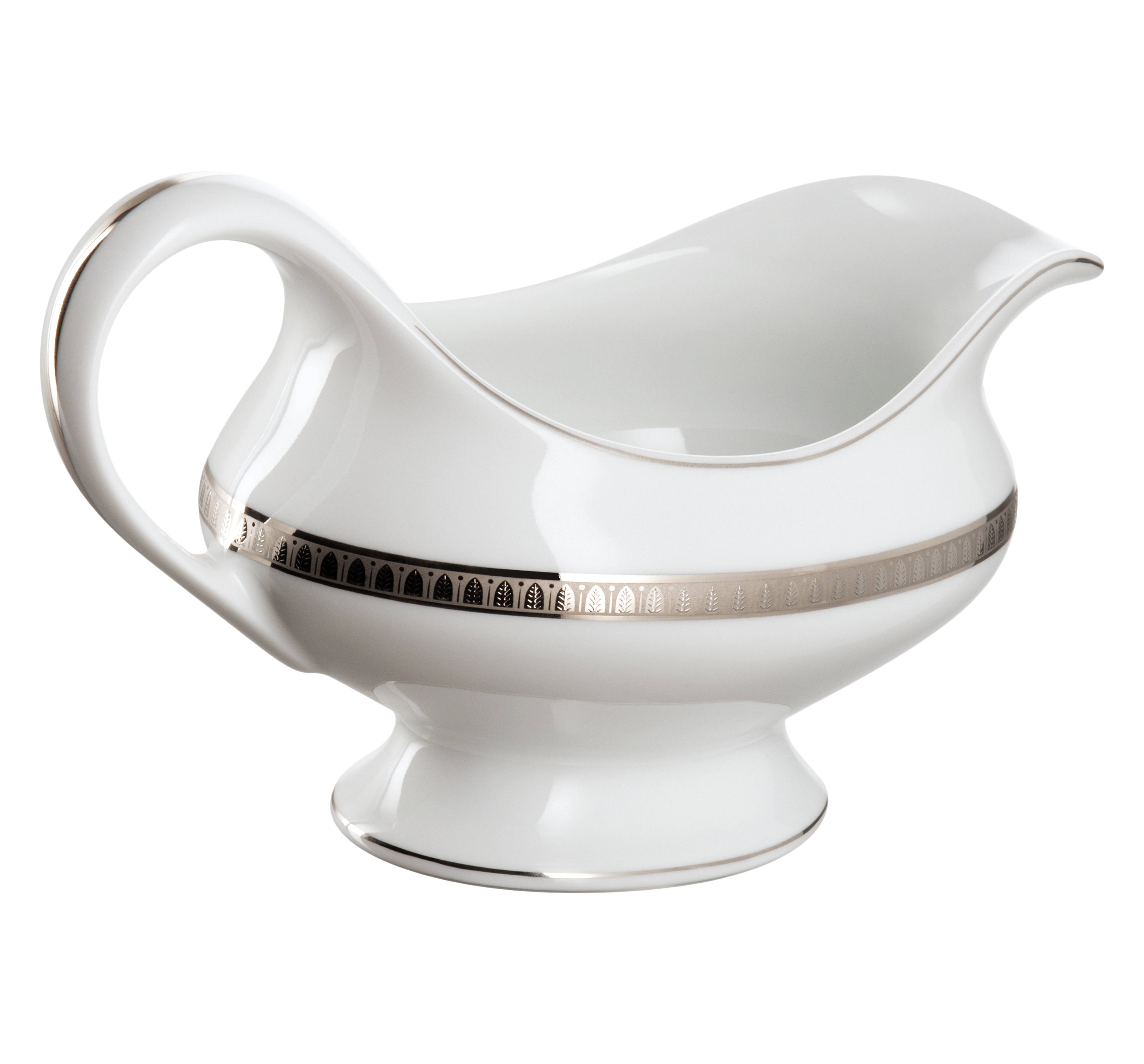 christofle porcelain sauce plate platinum finish 1