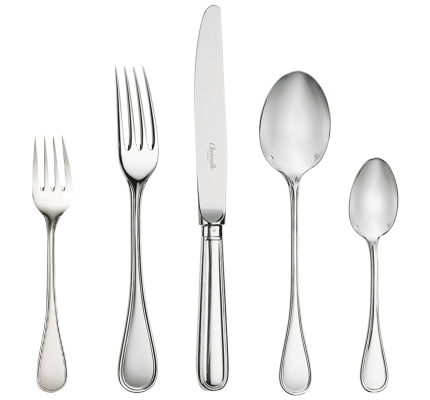 christofle individual place settings (5 pieces) albi  silver plated 1