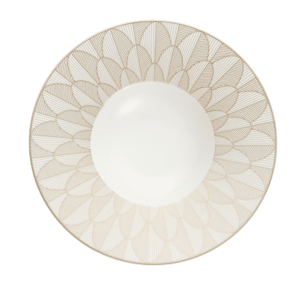 christofle porcelain large rim plate gold finish 0